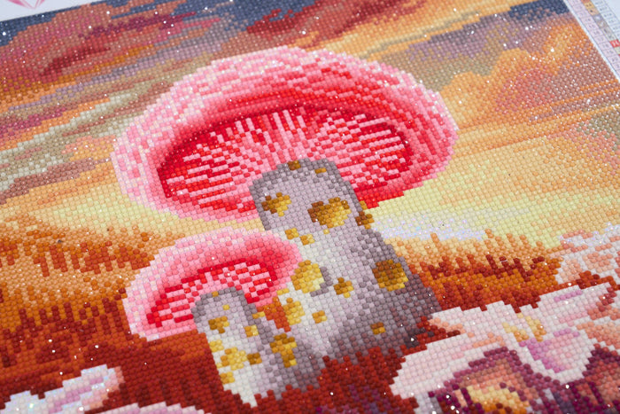 Peach Mushroom Twilight - Diamond Art Club DIY Kit