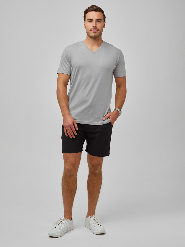 designed to flatter a variety of body types # Find Your Fit at FCT | V-Necks Now in Pebble Grey