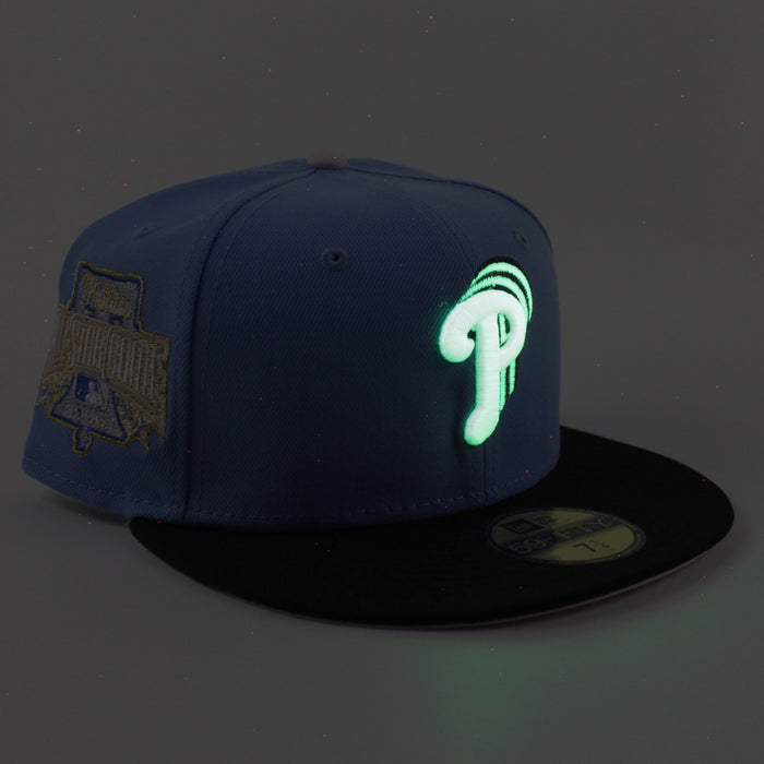 Philadelphia Phillies 1996 All Star Game 59Fifty New Era Fitted Hat (Blue Steel Black Pink Under Brim)