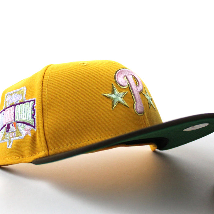 Philadelphia Phillies 1996 All Star Game 59Fifty New Era Fitted Hat (Gold Walnut Green Under Brim)