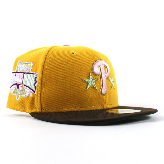 Philadelphia Phillies 1996 All Star Game 59Fifty New Era Fitted Hat (Gold Walnut Green Under Brim)