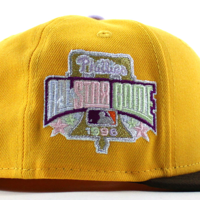 Philadelphia Phillies 1996 All Star Game 59Fifty New Era Fitted Hat (Gold Walnut Green Under Brim)