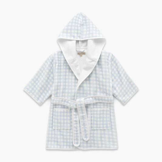Child's bathrobe in Picnic Gingham - Blue.