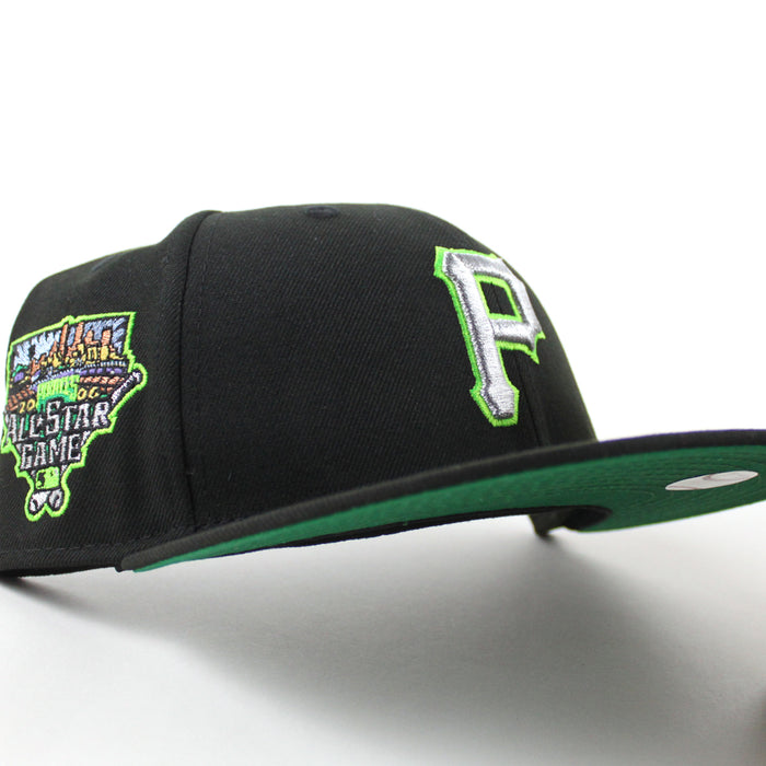 Pittsburgh Pirates 2006 All Star Game 59Fifty New Era Fitted Hats (Black Green Under Brim)
