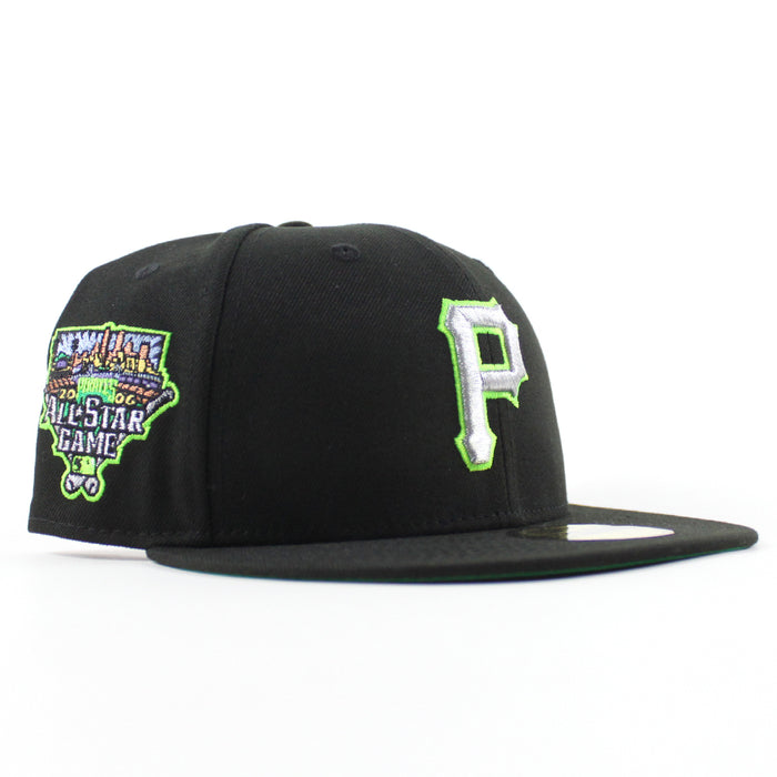 Pittsburgh Pirates 2006 All Star Game 59Fifty New Era Fitted Hats (Black Green Under Brim)