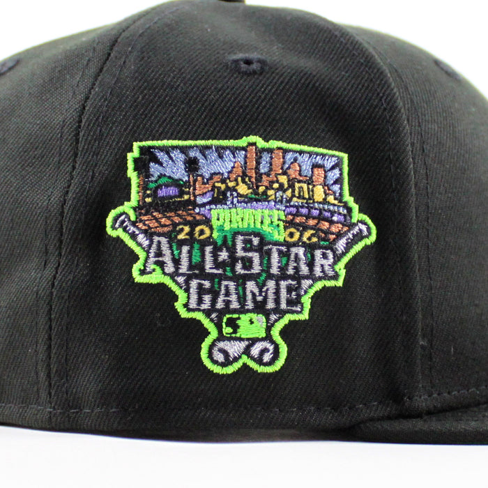Pittsburgh Pirates 2006 All Star Game 59Fifty New Era Fitted Hats (Black Green Under Brim)