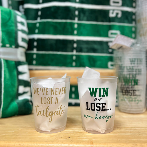 Plastic Football Tumblers