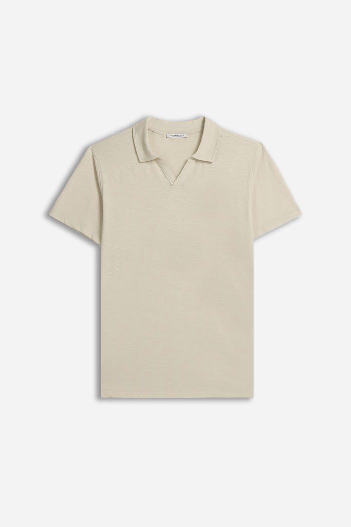 POLO SLUB CON COLLO DERBY TORTORA