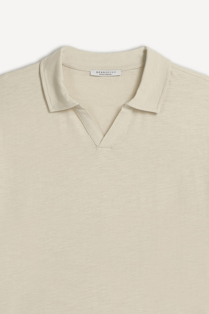 POLO SLUB CON COLLO DERBY TORTORA