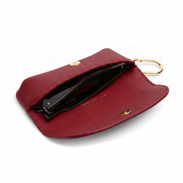 Portable Sunglass Case Garnet Red