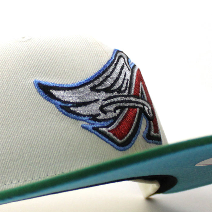 🚨PRE-ORDER🚨 Anaheim Angels 50th Anniversary New Era 59Fifty Fitted Hat (Chrome White Kelly Green Sky Blue Under Brim)