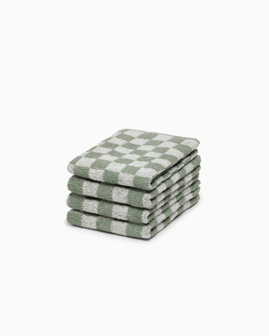 Quill Face Cloth Set of Four - Sage & Chalk