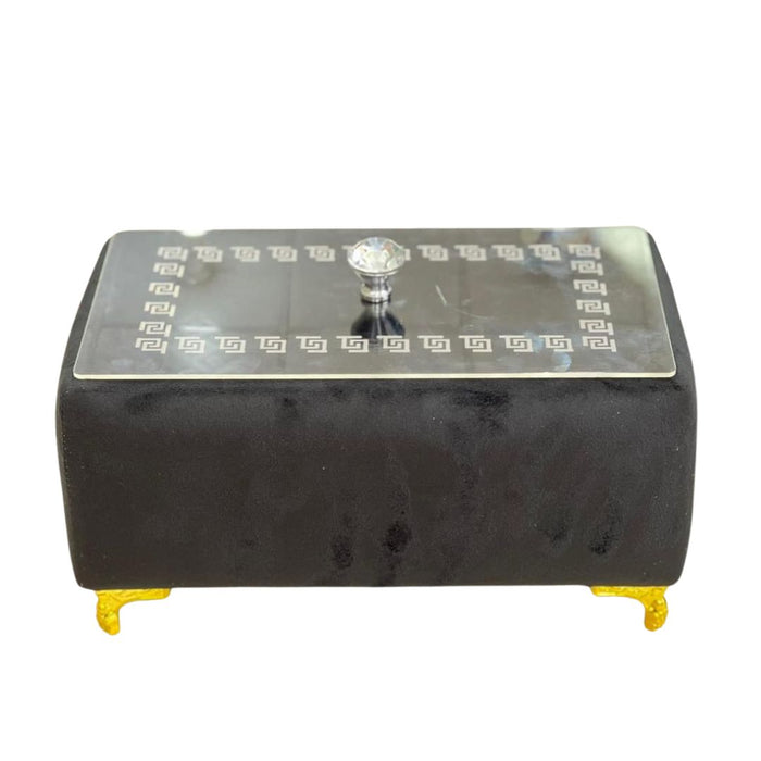 Rectangular Turkish Style Velvet Naan Roti Bread Box Container