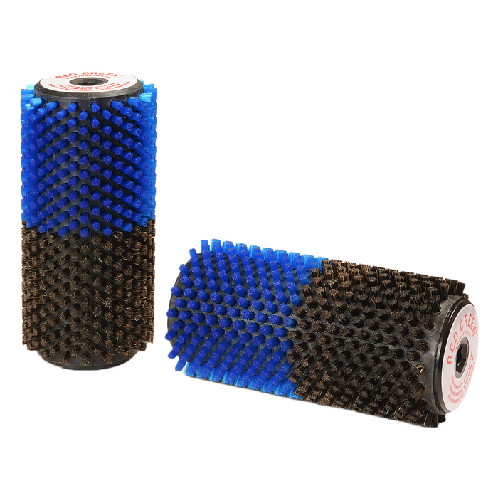 A product picture of the Red Creek 6mm Horsehair/Blue Nylon Combi 140mm Roto Brush