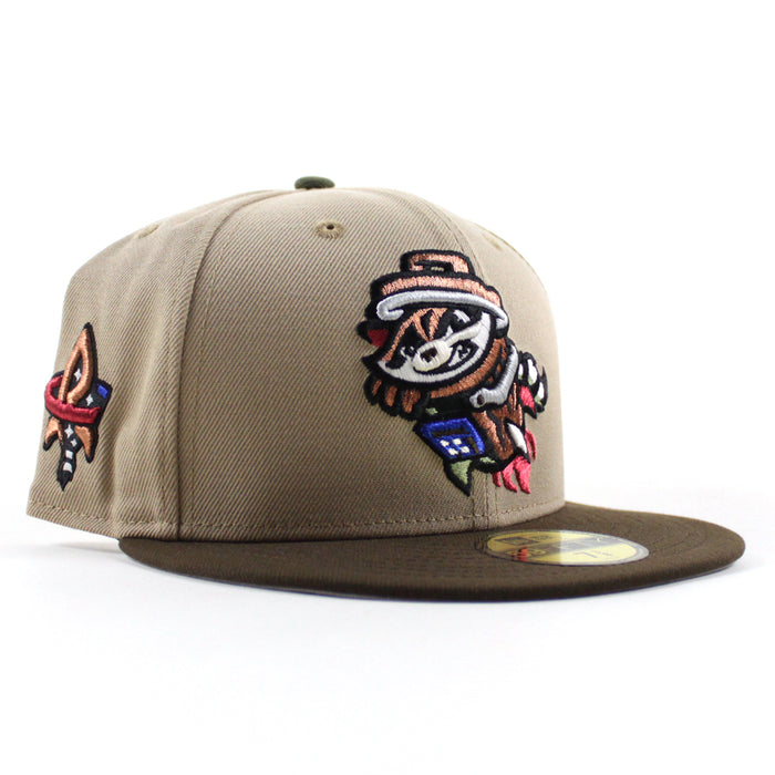 ROCKET CITY TRASH PANDAS Rocket Patch New Era 59Fifty Fitted Hat (Camel Walnut Gray Under Brim)