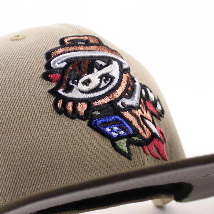 ROCKET CITY TRASH PANDAS Rocket Patch New Era 59Fifty Fitted Hat (Camel Walnut Gray Under Brim)