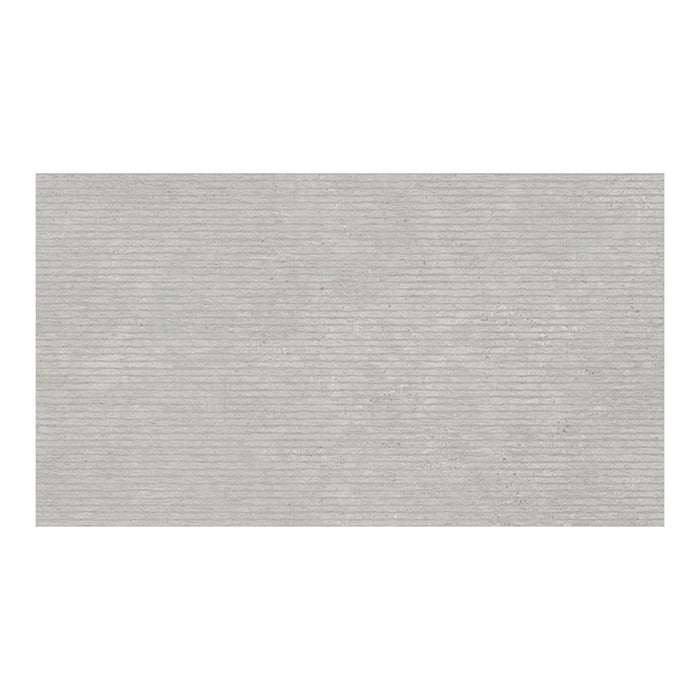 Rectangular textured grey wall tile on a white background