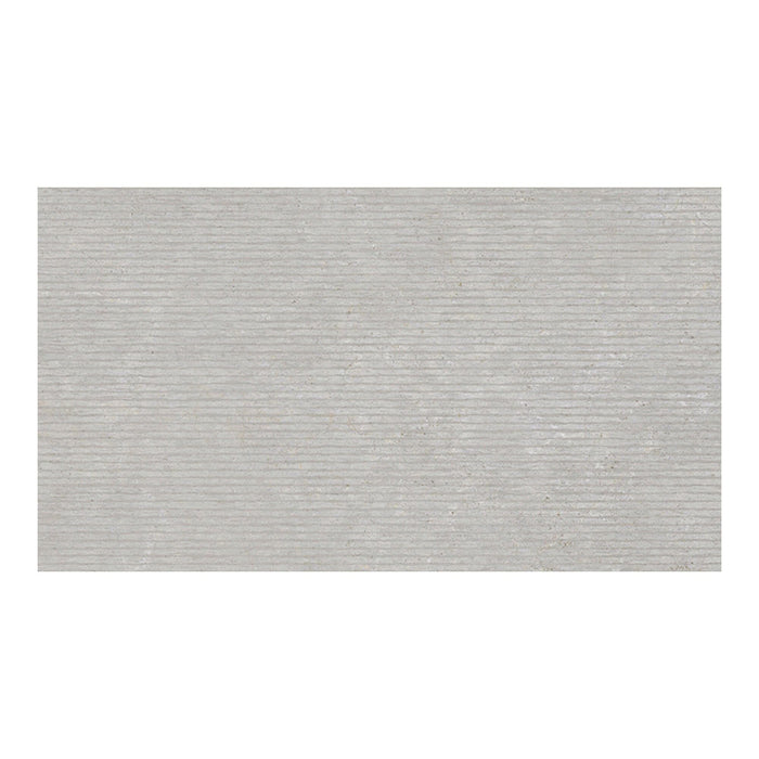 Rectangular textured grey wall tile on a white background