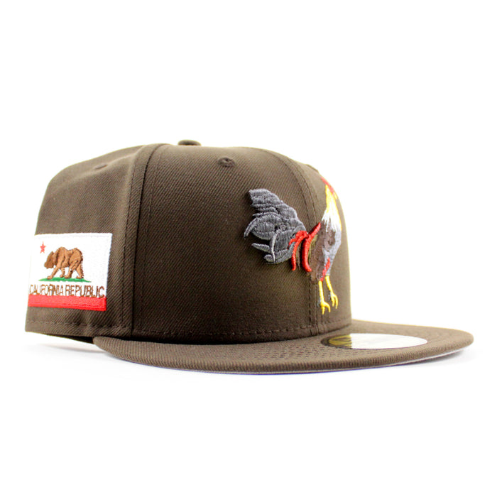 ROOSTER California Republic New Era 59Fifty Fitted Hat (Walnut Gray Under Brim)