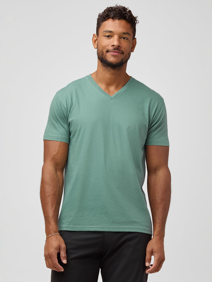 Nico is 6'4" and wears size Large Tall # V-Necks for Tall Men | Tall Collection | Tall Tees