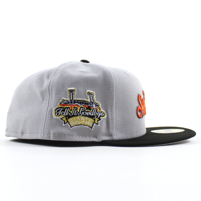 San Francisco Giants Tell It GoodBye patch New Era 59Fifty Fitted Hat (Gray Black Gray Under Brim)