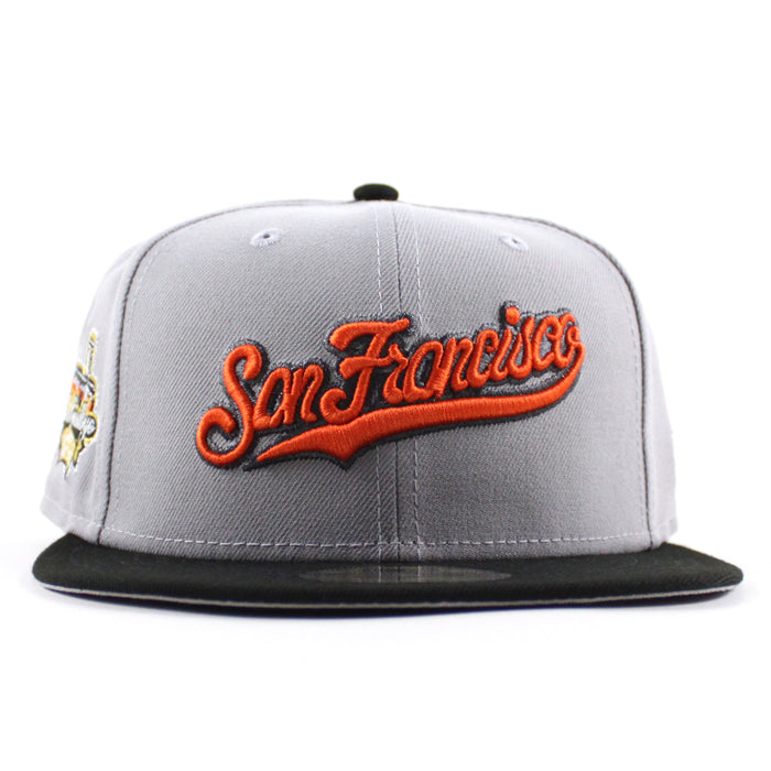 San Francisco Giants Tell It GoodBye patch New Era 59Fifty Fitted Hat (Gray Black Gray Under Brim)