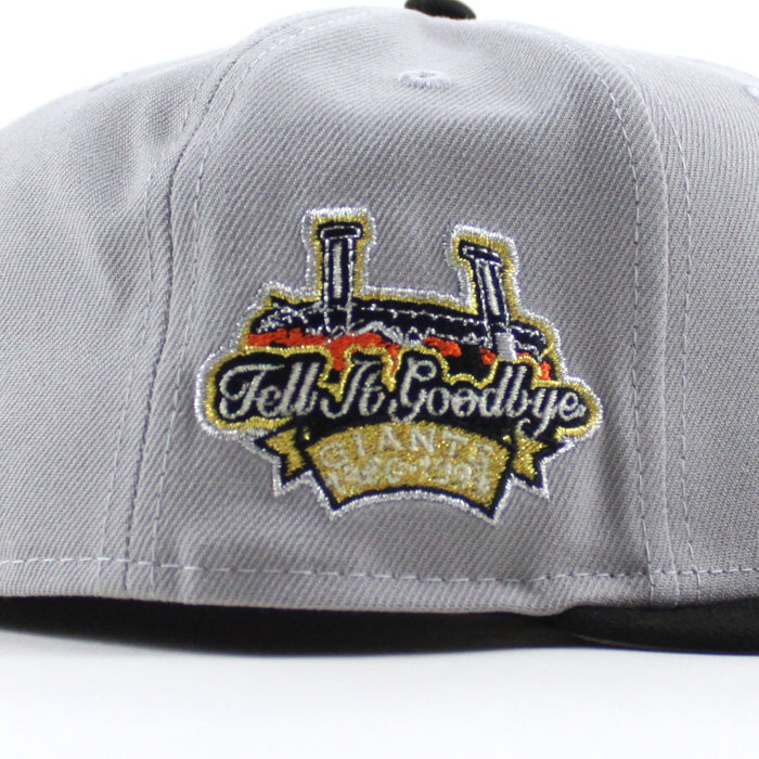San Francisco Giants Tell It GoodBye patch New Era 59Fifty Fitted Hat (Gray Black Gray Under Brim)