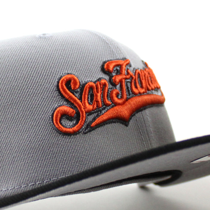 San Francisco Giants Tell It GoodBye patch New Era 59Fifty Fitted Hat (Gray Black Gray Under Brim)