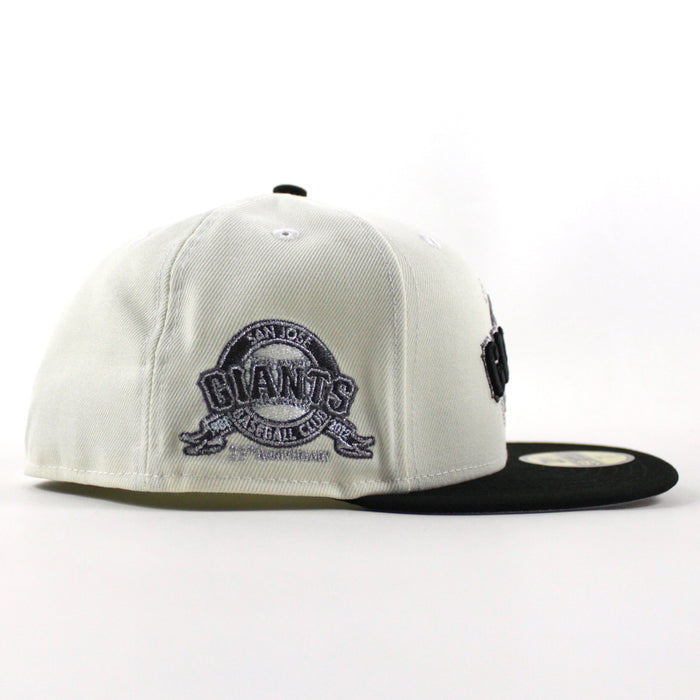 SAN JOSE GIANTS 30th Anniversary New Era 59Fifty Fitted Hat (Chrome White Black Gray Under Brim)