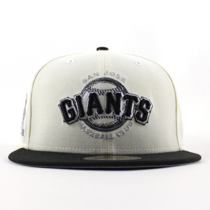 SAN JOSE GIANTS 30th Anniversary New Era 59Fifty Fitted Hat (Chrome White Black Gray Under Brim)