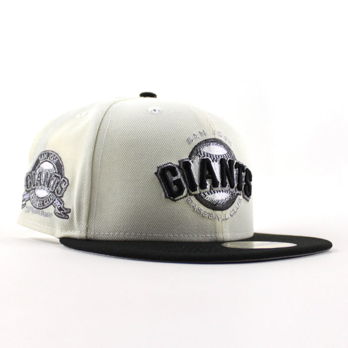 SAN JOSE GIANTS 30th Anniversary New Era 59Fifty Fitted Hat (Chrome White Black Gray Under Brim)