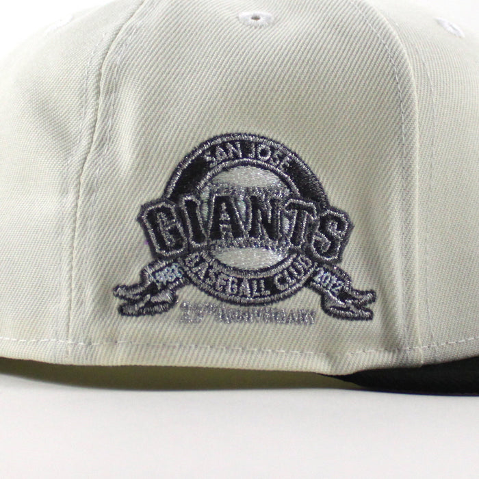 SAN JOSE GIANTS 30th Anniversary New Era 59Fifty Fitted Hat (Chrome White Black Gray Under Brim)