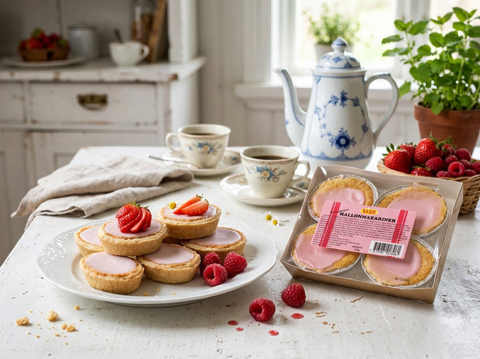 Sanjo HallonMazariner 2 × 220g (2 × 7.76 oz) – Authentic Swedish Raspberry Almond Pastries