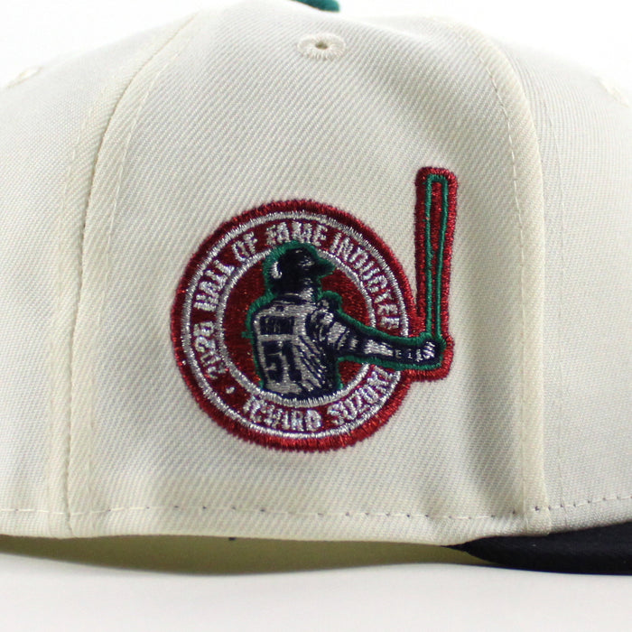 Seattle Mariners 2025 Hall Of Fame Ichiro Suzuki  New Era 59Fifty Fitted Hat (Chrome White Navy Gray Under Brim)
