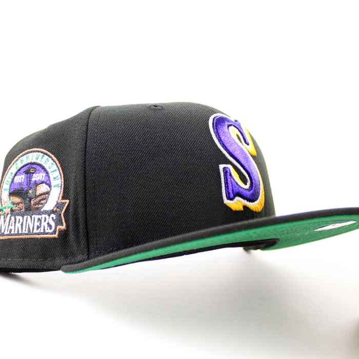 Seattle Mariners 30TH Anniversary New Era 59Fifty Fitted Hat (Black Green Under Brim)