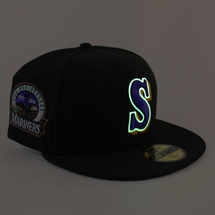 Seattle Mariners 30TH Anniversary New Era 59Fifty Fitted Hat (Black Green Under Brim)
