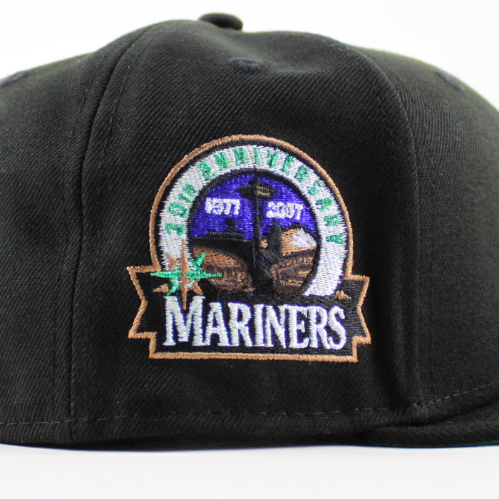 Seattle Mariners 30TH Anniversary New Era 59Fifty Fitted Hat (Black Green Under Brim)