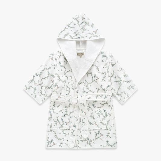 Children's hooded bathrobe in Secret Garden.