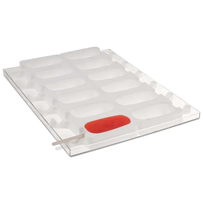 Silicone Pop Mold in tray - 12 Forms, 3 ounces each, 3.6 x 1.8 x .98 inches