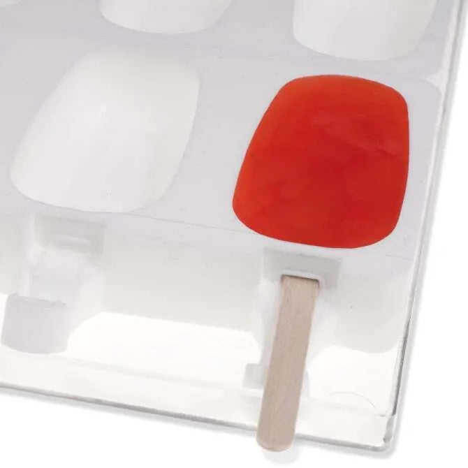 Silicone Pop Mold in tray - 12 Forms, 3 ounces each, 3.6 x 1.8 x .98 inches