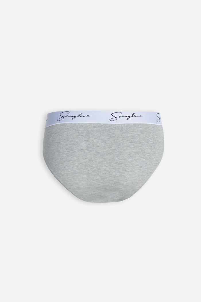 SLIP CON ELASTICO A CONTRASTO GRIGIO
