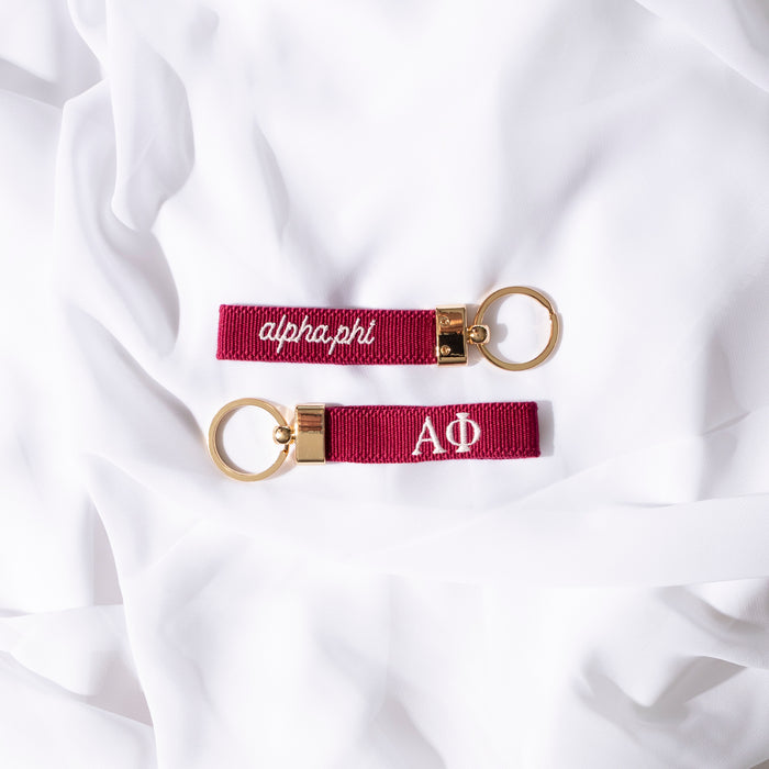 Sorority Embroidered Keychain