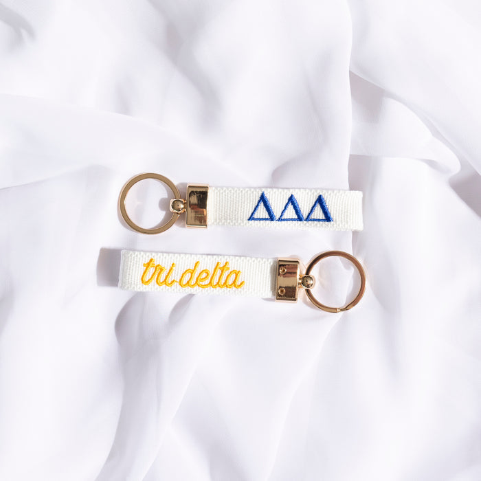 Sorority Embroidered Keychain
