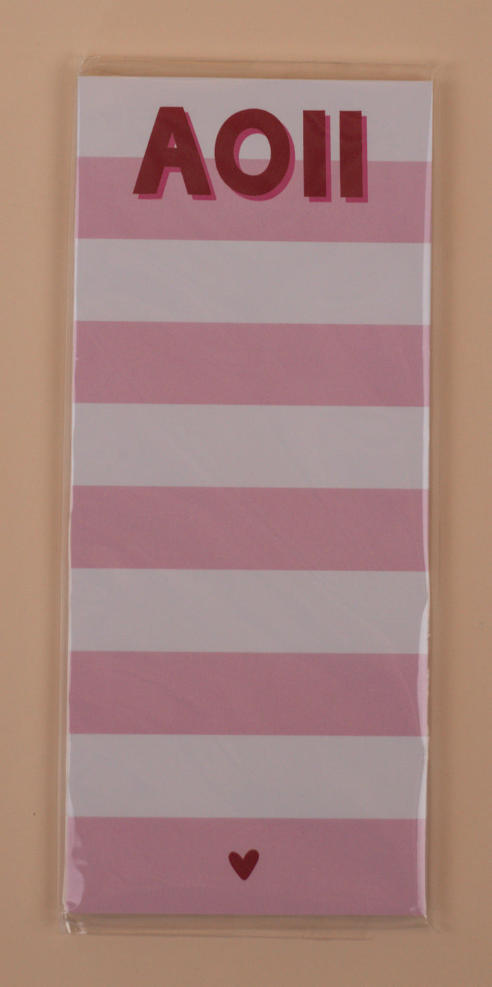 Sorority Skinny Striped Note Pad