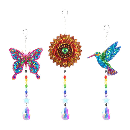 Suncatchers - Hummingbird/Sunflower/Butterfly - Diamond Art Club DIY Kit