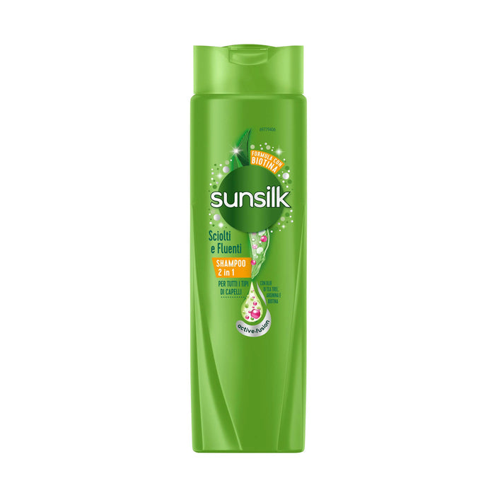 SUNSILK  SHAMPOO SCIOLTI E FLUENTI 2IN1 250ML