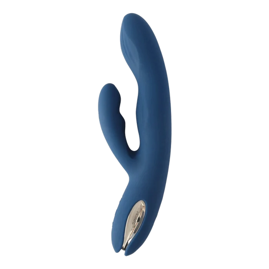 Svakom Aylin blå fleksibel vibrator med mat overflate og dobbel stimuleringsarm