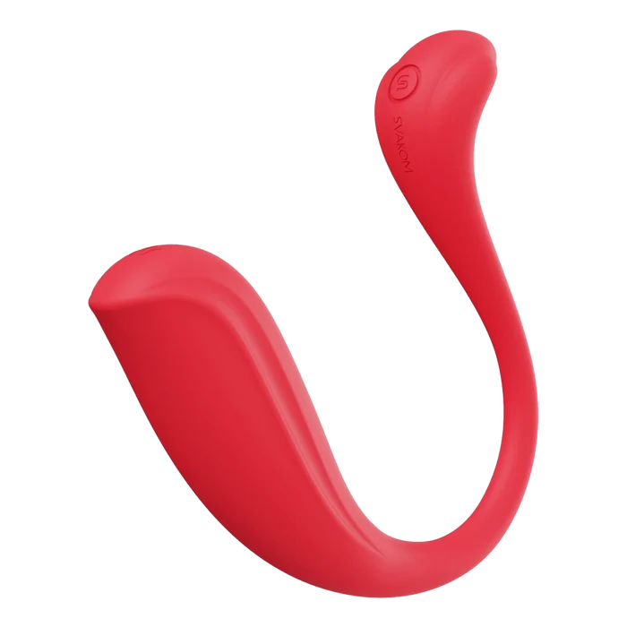 Svakom Phoenix Neo 2 rød vibrator med S-formet spiss og SVAKOM logo
