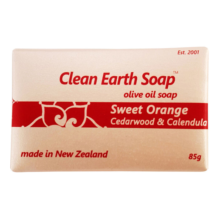 Clean Earth Soap Sweet Orange, Cedarwood and Calendula Soap_1