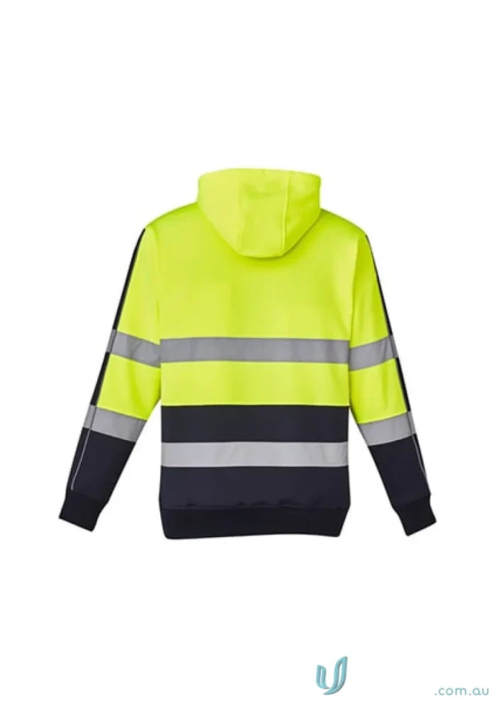 Syzmik HiVis Stretch Taped Hoodie with high-visibility hood for safety and comfort
